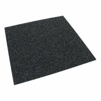 Černo-bílo-modrá gumová podlahová deska (puzzle - roh) FLOMA FitFlo SF1050 - délka 47,8 cm, šířka 47,8 cm, výška 0,8 cm