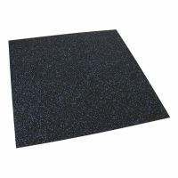 Černo-modrá gumová podlahová deska (puzzle - roh) FLOMA FitFlo SF1050 - délka 47,8 cm, šířka 47,8 cm, výška 0,8 cm