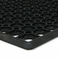 Gumová venkovní vstupní rohož FLOMA Honeycomb Edge - délka 45 cm, šířka 75 cm, výška 1,5 cm
