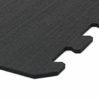 Černá gumová podlahová deska (puzzle - roh) FLOMA FitFlo SF1050 - délka 95,6 cm, šířka 95,6 cm, výška 1,6 cm