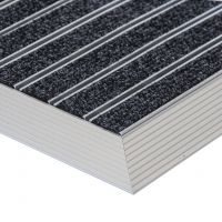 Hliníková textilní venkovní čisticí vstupní rohož FLOMA Profiline - délka 45 cm, šířka 75 cm, výška 1,5 cm