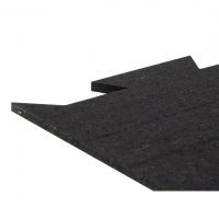 Černá gumová modulová puzzle dlažba (střed) FLOMA FitFlo SF1050 - délka 100 cm, šířka 100 cm, výška 0,8 cm