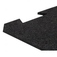 Černá gumová podlahová deska (puzzle - střed) FLOMA FitFlo SF1050 - délka 100 cm, šířka 100 cm, výška 1 cm