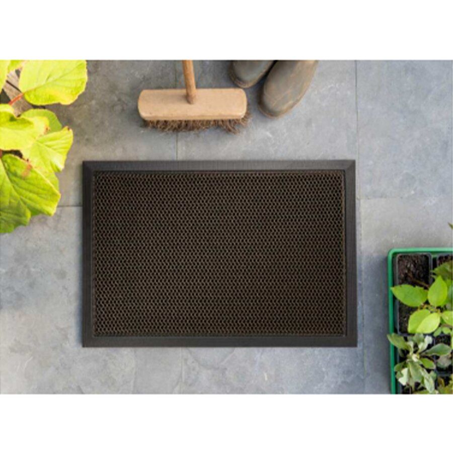 Zlatá čisticí venkovní vstupní rohož FLOMA Blitz - délka 45 cm, šířka 75 cm, výška 1 cm