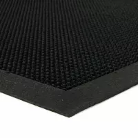 Gumová čisticí venkovní vstupní rohož FLOMA Rubber Brush - délka 40 cm, šířka 60 cm, výška 0,8 cm