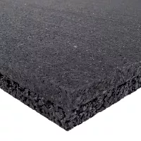 Černá gumová modulová podlahová deska (puzzle - střed) FLOMA Sandwich - délka 100 cm, šířka 100 cm, výška 1,8 cm