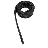 Černo-bílá gumová soklová podlahová lišta FLOMA FitFlo IceFlo - délka 200 cm, šířka 7 cm, tloušťka 0,8 cm