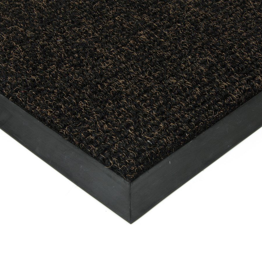 Černo-hnědá textilní zátěžová vstupní rohož FLOMA Catrine - délka 50 cm, šířka 80 cm, výška 1,35 cm