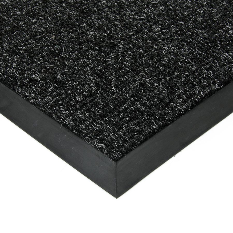 Černá textilní zátěžová vstupní rohož FLOMA Catrine - délka 90 cm, šířka 130 cm, výška 1,35 cm