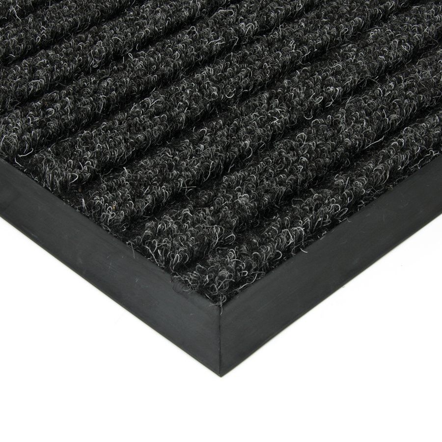 Černá textilní zátěžová vstupní rohož FLOMA Shakira - délka 130 cm, šířka 180 cm, výška 1,6 cm