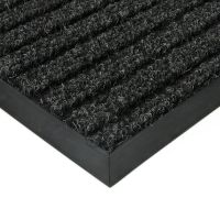 Černá textilní zátěžová vstupní rohož FLOMA Shakira - délka 150 cm, šířka 200 cm, výška 1,6 cm