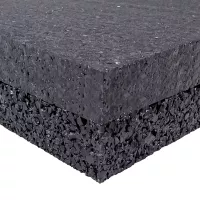 Gumová tlumicí dvouvrstvá antivibrační extrémně zátěžová podlahová deska FLOMA Sandwich - délka 200 cm, šířka 100 cm, výška 3,6 cm