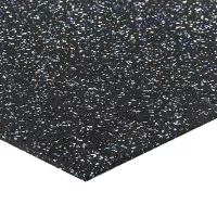 Černo-bílo-modrá gumová podlahová deska (puzzle - roh) FLOMA FitFlo SF1050 - délka 100 cm, šířka 100 cm, výška 0,8 cm