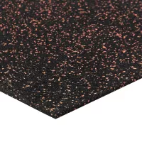 Černo-červená gumová podlahová deska (puzzle - střed) FLOMA FitFlo SF1050 - délka 100 cm, šířka 100 cm, výška 0,8 cm