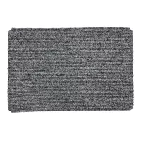 Šedá vstupní rohož FLOMA Mega Rib - délka 50 cm, šířka 80 cm, výška 1,3 cm