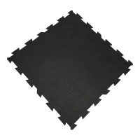 Černá gumová podlahová deska (puzzle - střed) FLOMA FitFlo SF1050 - délka 100 cm, šířka 100 cm, výška 1 cm