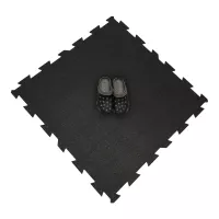 Černá gumová podlahová deska (puzzle - střed) FLOMA FitFlo SF1050 - délka 100 cm, šířka 100 cm, výška 1 cm