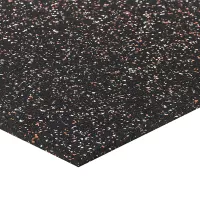 Černo-bílo-červená gumová podlahová deska (puzzle - střed) FLOMA FitFlo SF1050 - délka 100 cm, šířka 100 cm, výška 1 cm