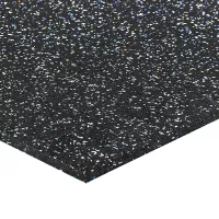 Černo-bílo-modrá gumová podlahová deska (puzzle - střed) FLOMA FitFlo SF1050 - délka 100 cm, šířka 100 cm, výška 1 cm