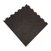 Černo-červená gumová podlahová deska (puzzle - roh) FLOMA FitFlo SF1050 - délka 100 cm, šířka 100 cm, výška 1,6 cm