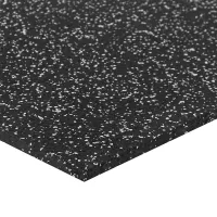 Černo-šedá gumová podlahová deska (puzzle - roh) FLOMA FitFlo SF1050 - délka 100 cm, šířka 100 cm, výška 1,6 cm
