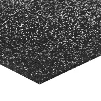 Černo-bílá gumová podlahová deska (puzzle - roh) FLOMA FitFlo SF1050 - délka 50 cm, šířka 50 cm, výška 1 cm