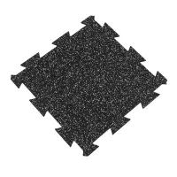Černo-bílá gumová podlahová deska (puzzle - střed) FLOMA FitFlo SF1050 - délka 50 cm, šířka 50 cm, výška 1 cm