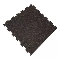 Černo-červená gumová podlahová deska (puzzle - okraj) FLOMA FitFlo SF1050 - délka 100 cm, šířka 100 cm, výška 1 cm