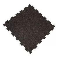Černo-červená gumová podlahová deska (puzzle - střed) FLOMA FitFlo SF1050 - délka 100 cm, šířka 100 cm, výška 1 cm