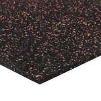 Černo-červená gumová podlahová deska (puzzle - střed) FLOMA FitFlo SF1050 - délka 50 cm, šířka 50 cm, výška 1 cm