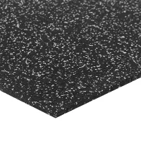Černo-šedá gumová podlahová deska (puzzle - okraj) FLOMA FitFlo SF1050 - délka 50 cm, šířka 50 cm, výška 1 cm