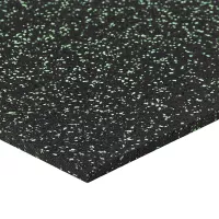 Černo-zelená gumová podlahová deska (puzzle - střed) FLOMA FitFlo SF1050 - délka 50 cm, šířka 50 cm, výška 1 cm