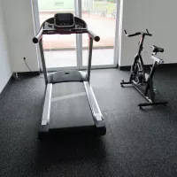 Černo-šedá gumová podlahová deska FLOMA IceFlo SF1100 - délka 200 cm, šířka 100 cm, výška 2 cm