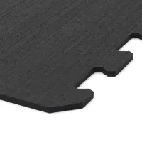 Gumová antivibrační tlumicí modulová puzzle rohož (roh) FLOMA UniPad S850 - délka 100 cm, šířka 100 cm, výška 0,8 cm