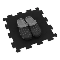 Gumová antivibrační tlumicí modulová puzzle rohož (střed) FLOMA UniPad S850 - délka 100 cm, šířka 100 cm, výška 0,8 cm