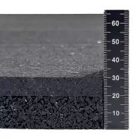 Gumová tlumicí dvouvrstvá antivibrační podlahová deska FLOMA Sandwich - délka 198 cm, šířka 98 cm, výška 3 cm