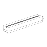 Gumový střešní podstavec s ALU fólií pod kabelový žlab FLOMA AL profil - délka 60 cm, šířka 10 cm, výška 5 cm