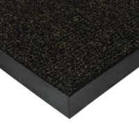 Černo-hnědá textilní zátěžová čistící rohož Catrine - 100 x 100 x 1,35 cm