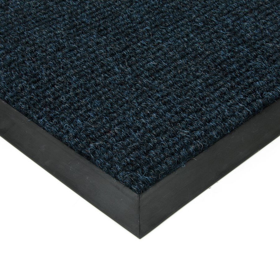 Modrá textilní zátěžová vstupní rohož FLOMA Catrine - délka 110 cm, šířka 160 cm, výška 1,35 cm