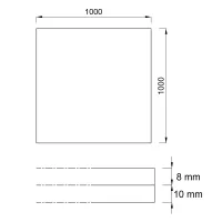 Gumová tlumicí dvouvrstvá antivibrační podlahová deska FLOMA Sandwich - délka 100 cm, šířka 100 cm, výška 1,8 cm