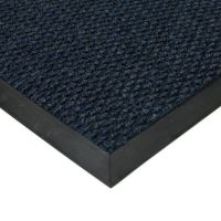 Modrá textilní zátěžová vstupní rohož FLOMA Fiona - délka 80 cm, šířka 100 cm, výška 1,1 cm