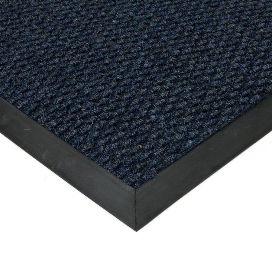 Modrá textilní zátěžová vstupní rohož FLOMA Fiona - délka 90 cm, šířka 130 cm, výška 1,1 cm