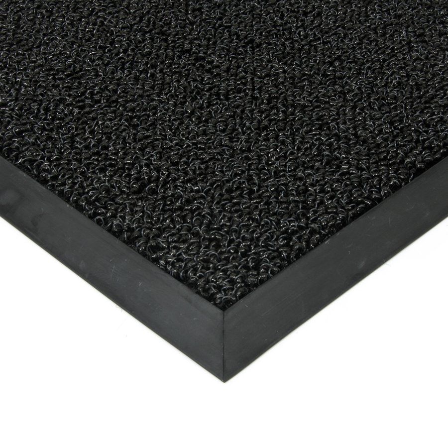 Černá plastová venkovní zátěžová vstupní rohož FLOMA Rita - délka 80 cm, šířka 100 cm, výška 1 cm
