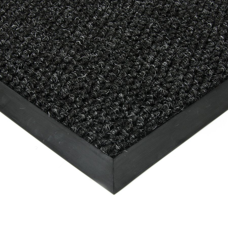 Černá textilní zátěžová vstupní rohož FLOMA Fiona - délka 80 cm, šířka 100 cm, výška 1,1 cm