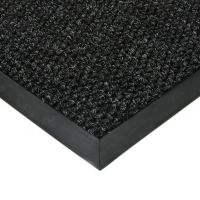 Černá textilní zátěžová vstupní rohož FLOMA Fiona - délka 100 cm, šířka 100 cm, výška 1,1 cm