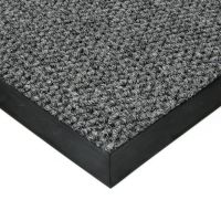 Šedá textilní zátěžová vstupní čistící rohož Fiona - 500 x 200 x 1,1 cm