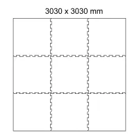 Černo-modrá gumová podlahová deska (puzzle - okraj) FLOMA IceFlo SF1100 - délka 100 cm, šířka 100 cm, výška 2 cm