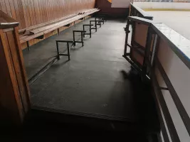 Černo-žlutá gumová podlahová deska FLOMA IceFlo SF1100 - délka 200 cm, šířka 100 cm, výška 2 cm