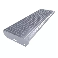 Kovový pozinkovaný protiskluzový schodišťový stupeň (30/3, 34/38) FLOMA SteelStep - šířka 100 cm, hloubka 30,5 cm, výška 3 cm