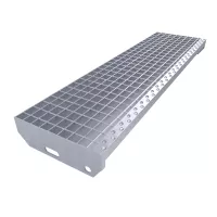Kovový pozinkovaný protiskluzový schodišťový stupeň (30/3, 34/38) FLOMA SteelStep - šířka 100 cm, hloubka 27 cm, výška 3 cm